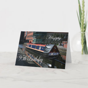 Happy 95th Birthday canal boat Card