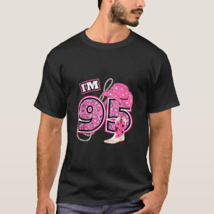 Happy 95th Birthday Cowgirl Cowboy Farmer 95 Year T-Shirt