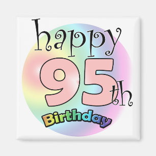 Happy 95th Birthday (roze) Magnet