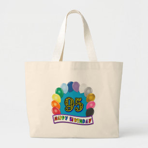 Happy 95th Birthday Tote Bag with Balloons
