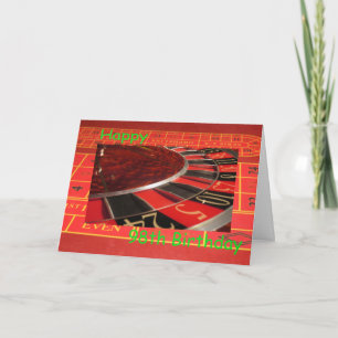 Happy 98th Birthday Roulette Wheel Card