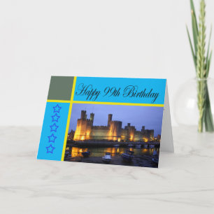 Happy 99th Birthday Caernarfon Castle Card