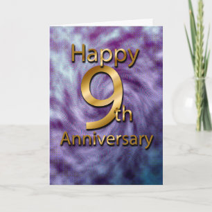 Happy 9th Anniversary (anniversary card) Card