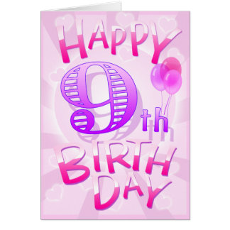 Happy 9th Birthday Cards, Invitations, Photocards & More