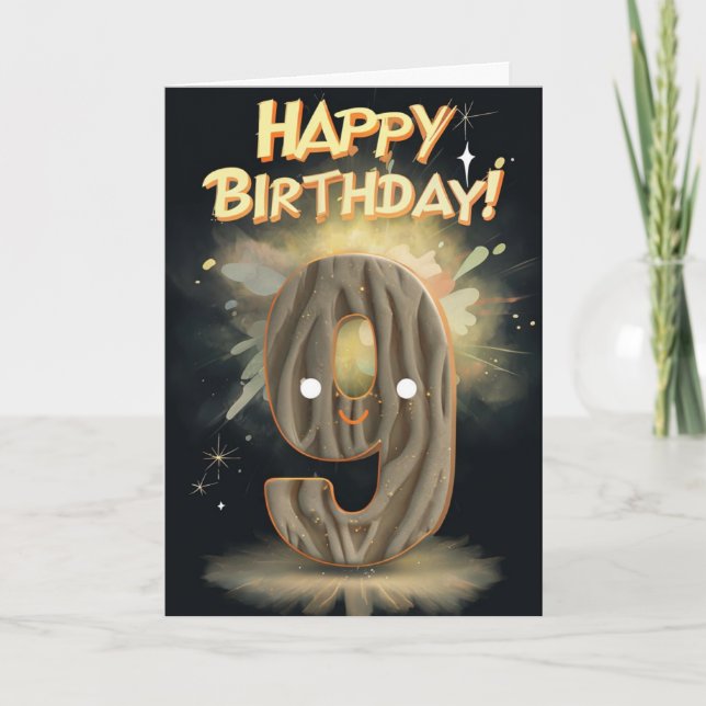 Happy 9th Birthday Card (Front)
