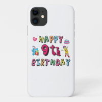 Happy 9th Birthday for 9 year old Kids B-day