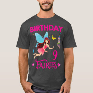 Happy 9th Birthday Girl Birthday Party 9 years old T-Shirt