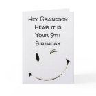 HAPPY *9th BIRTHDAY GRANDSON*** Card