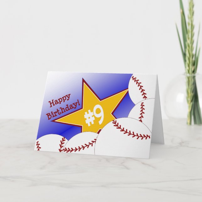 Happy 9th Birthday, Slugger! Card (Front)