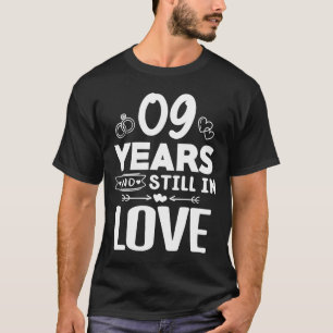 Happy 9th Wedding Anniversary for Husband Wife T-Shirt