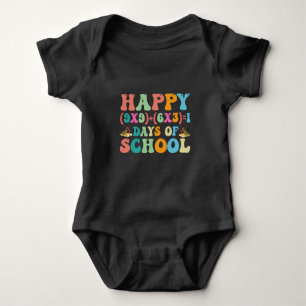 Happy (9X9)+(6X3)+1 Day Of School Funny Math Grade Baby Bodysuit