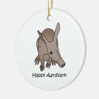 Happy Aardvark Ceramic Tree Decoration
