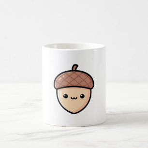 Happy Acorn – Cute Kawaii Illustration Coffee Mug