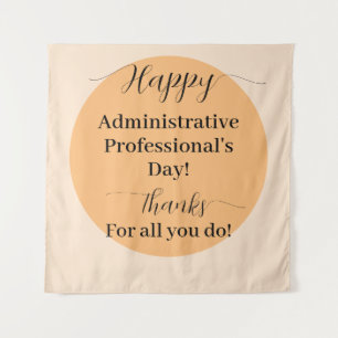 Happy Administrative Professional's Day Backdrop Tapestry