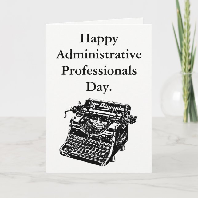 Happy Administrative Professionals Day. Holiday Card (Front)