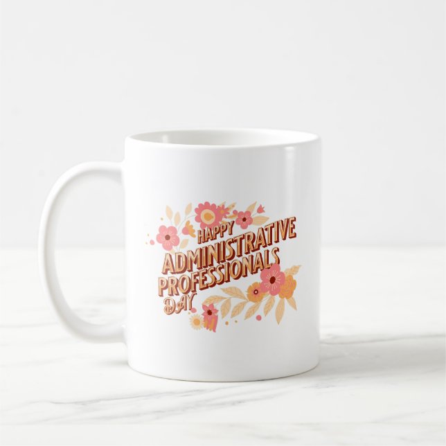 Happy Administrative Professionals Day Vintage Coffee Mug (Left)