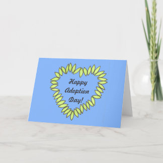 Happy Adoption Day Leaf Heart Card