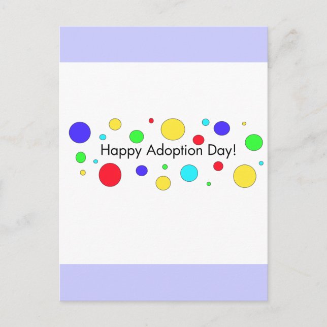 Happy Adoption Day Postcard (Front)