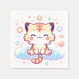 Happy Adorable Tiger Baby Shower Napkin
