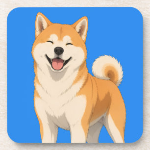 Happy Akita Dog Design Coaster