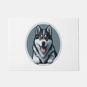 happy Alaskan Malamute Puppy Doormat