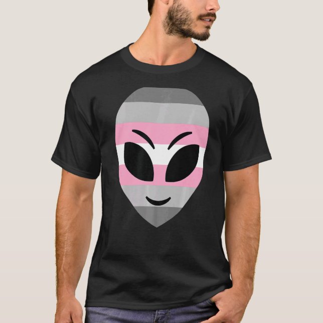 Happy Alien Demigirl Pride Flag T-Shirt (Front)