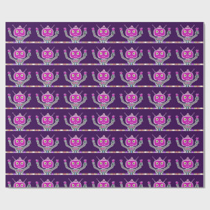 Happy Alien Robot Wrapping Paper