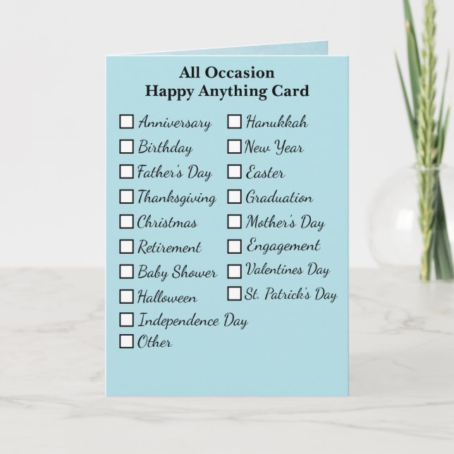 Happy All Occasion Holiday Birthday and More Card (Front)