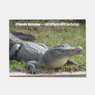 Happy Alligator - Personalised Doormat