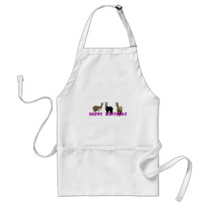 Happy (alpaca)  birthday standard apron