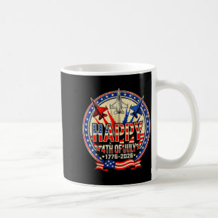 Happy american 1776 2026 usa patrioctic 4th of jul coffee mug