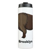 Happy American bison buffalo illustration