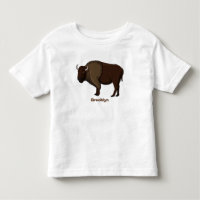 Happy American bison buffalo illustration