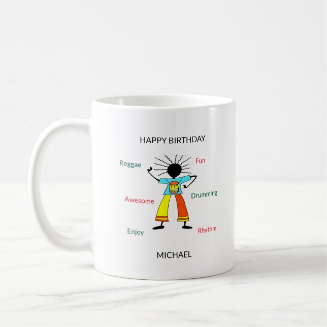 Happy and Awesome Reggae Dancer Coffee Mug (Left)