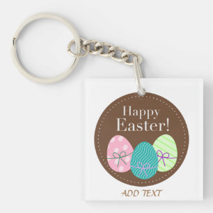 Happy and blessed Easter Key Ring