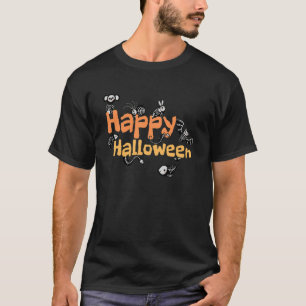 Happy And Creepy Halloween Orca Bunny And Pets Ske T-Shirt