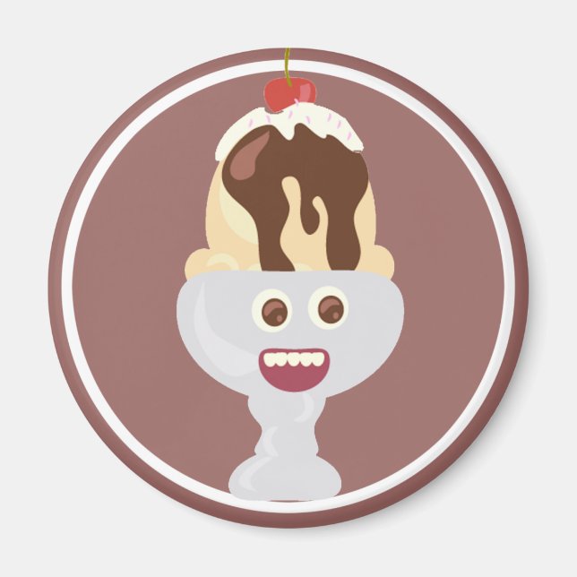 Happy and Cute Sundae Pal Magnet (Front)