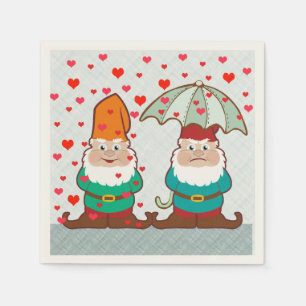 Happy and Grumpy Gnomes Napkin