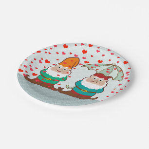 Happy and Grumpy Gnomes Paper Plate