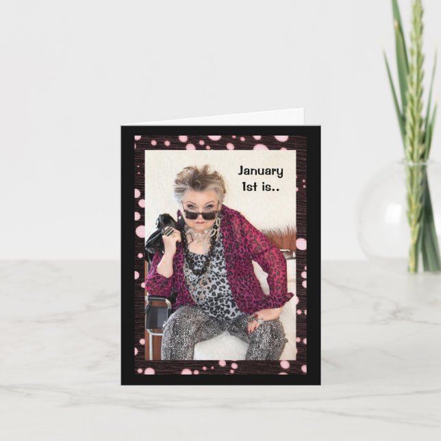 Happy and Healthy New Year greeting Card (Front)