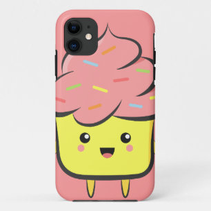 Happy and Kawaii cupcake with colourful sprinkles iPhone 11 Case
