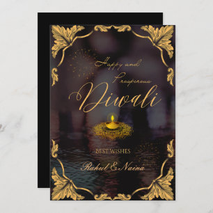 Happy and prosperous Diwali customisable  Holiday Card