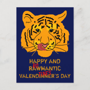 Happy And Rawmantic Valendinner's Day Postcard