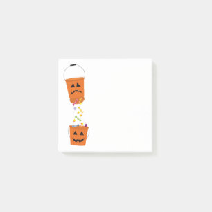 Happy and Sad Halloween Buckets Post-it Notes