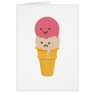 Happy and Sad Ice Cream Cone