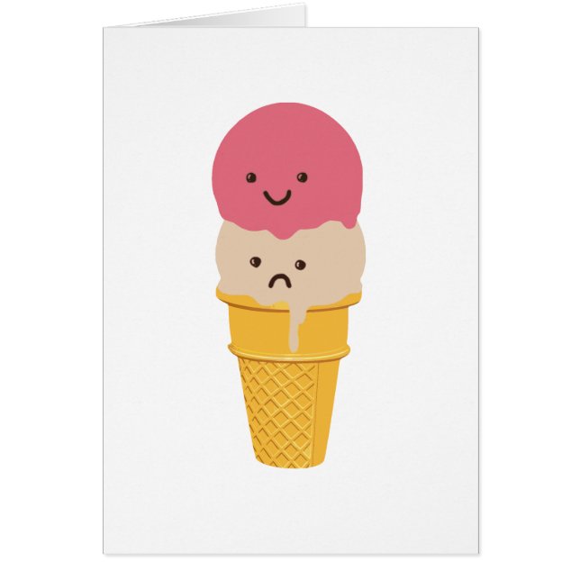 Happy and Sad Ice Cream Cone (Front)