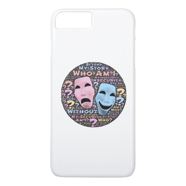 Happy and sad masks cartoon Case-Mate iPhone case (Back)