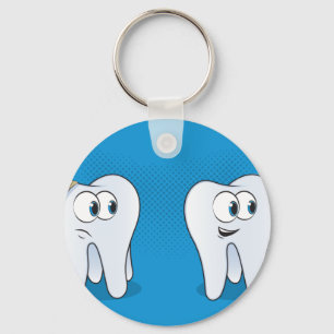 Happy And Sad Teeth Key Ring