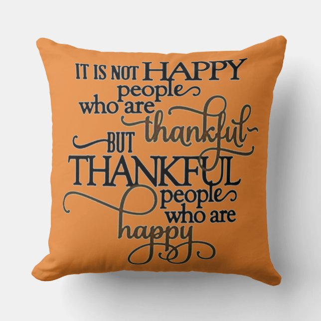 Happy And Thankful Cushion (Front)