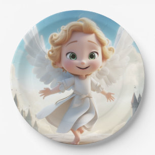 Happy Angel Paper Plate